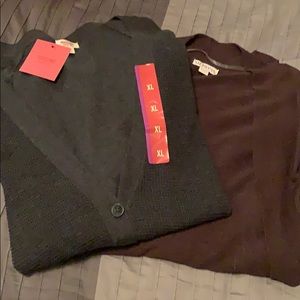 Two long sleeve sweaters